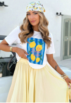 T-Shirt z nadrukiem La Lemone biało-Blau