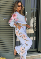 Set Bluse i Hose w kwiaty Sunny Harmony Beige