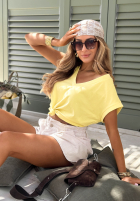 T-Shirt V-neck Schokoladenbraun