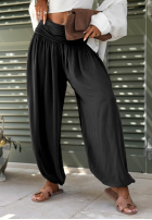 Zwiewne Hose haremki ze ściągaczami Coastal Sand Weiß