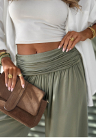 Zwiewne Hose haremki ze ściągaczami Coastal Sand Weiß