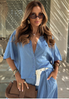 Hemd z kieszonką Italian Sky Blau