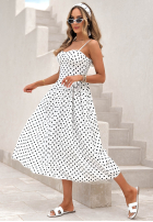 Kleid maxi na ramiączkach w Punkte Mia Dotti Weiß