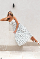 Kleid maxi na ramiączkach w Punkte Mia Dotti Weiß