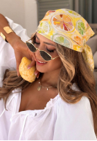 Wzorzysta Tuch w cytrynki Lemon Vibe Gelb