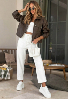 Skórzana Jacke bomberka Less Is More Mokkafarben