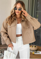 Skórzana Jacke bomberka Less Is More Mokkafarben