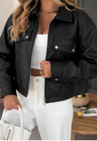 Skórzana Jacke bomberka Less Is More Mokkafarben