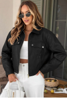 Skórzana Jacke bomberka Less Is More Mokkafarben