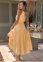 Zwiewna Kleid na ramiączkach w kratę Summer Sorbet Gelb