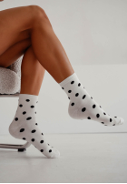Lange skarpetki w Punkte Little Dots Weiß