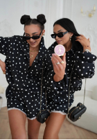 Hemd w Punkte Dot Romance Schwarz