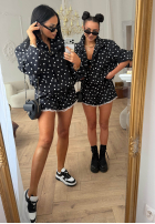 Hemd w Punkte Dot Romance Schwarz