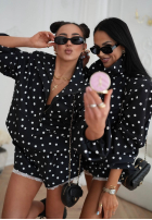 Hemd w Punkte Dot Romance Schwarz