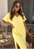 Kleid z dekoltem Your Own Life Schokoladenbraun