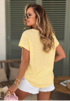 Ażurowy T-Shirt z dekoltem Sol Riviera Mokkafarben