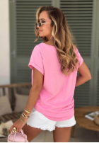 Ażurowy T-Shirt z dekoltem Sol Riviera Mokkafarben