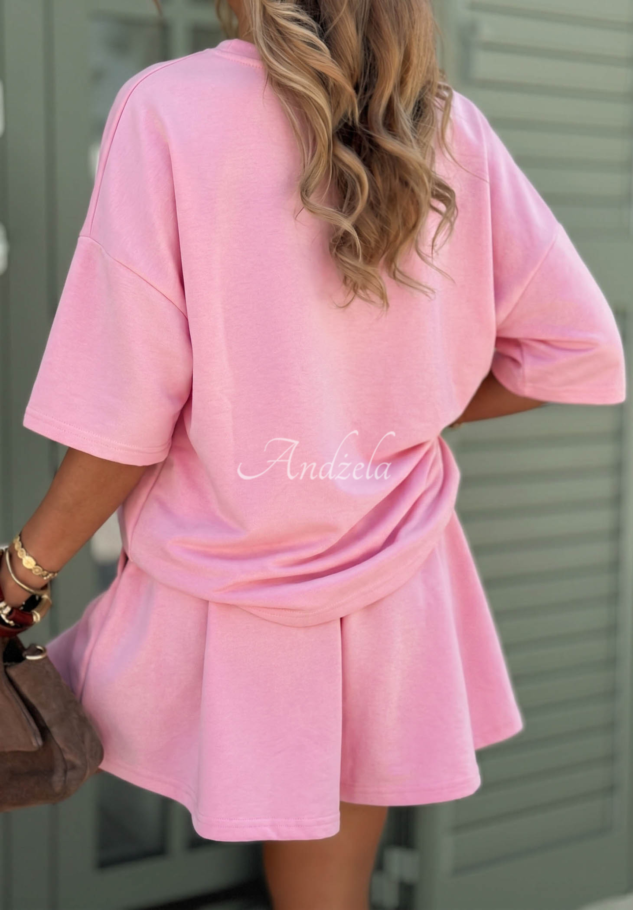 Viskose-Trainingsanzug T-Shirt und Shorts Willy Puderrosa