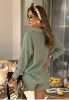 Musselinhemd Elisabetta Pistaziengrün