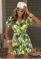 Kleid mini w cytrynki Lemon Coast zielono-Gelb
