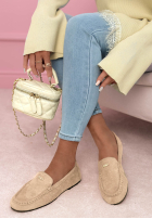 zamszowe mokasyny Smile Of Light Beige