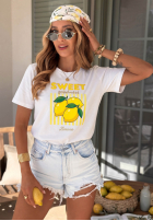 T-Shirt z nadrukiem Sweet Goodness biało-Blau