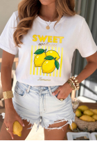 T-Shirt z nadrukiem Sweet Goodness biało-Blau