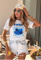 T-Shirt z nadrukiem Sweet Goodness biało-Blau
