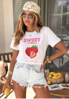 T-Shirt z nadrukiem Sweet Goodness biało-Blau