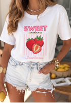 T-Shirt z nadrukiem Sweet Goodness biało-Blau