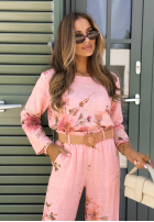 Set Bluse i Hose w kwiaty Sunny Harmony Beige