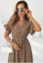 Wiązana Kleid w Punkte Take A Chance Blau