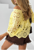 Koronkowa Bluse Dreamy Lace Himmelblau