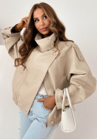 Skórzana  Jacke ze ściągaczem Amber Mood Olivgrün