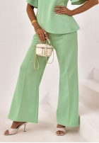 Set asymetryczna Bluse i Hose wide leg Comfy Trip Pistaziengrün