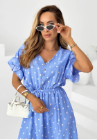 Wiązana Kleid w Punkte Take A Chance Blau