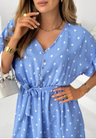 Wiązana Kleid w Punkte Take A Chance Blau