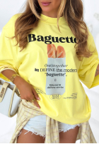 T-Shirt z nadrukiem Baguette Gelb