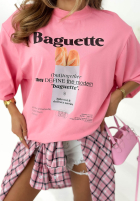 T-Shirt z nadrukiem Baguette Gelb