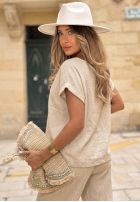 Set Bluse i Hose Sandy Touch Beige