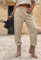Bluse oversize z kieszeniami Bright Breeze Beige