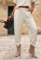 Bluse oversize z kieszeniami Bright Breeze Beige
