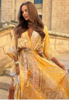 Wzorzysta Kleid maxi z szerokimi rękawami Summer Doll Pistaziengrün
