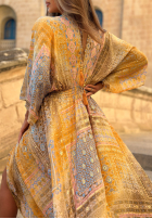 Wzorzysta Kleid maxi z szerokimi rękawami Summer Doll Pistaziengrün