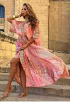 Wzorzysta Kleid maxi z szerokimi rękawami Summer Doll Pistaziengrün