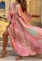 Wzorzysta Kleid maxi z szerokimi rękawami Summer Doll Pistaziengrün