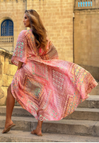 Wzorzysta Kleid maxi z szerokimi rękawami Summer Doll Pistaziengrün