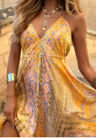 Wzorzysta Kleid maxi na ramiączkach Sun Rituals Blau