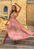 Wzorzysta Kleid maxi na ramiączkach Sun Rituals Blau