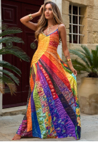 Wzorzysta Kleid maxi na ramiączkach Summer Sun Gelb